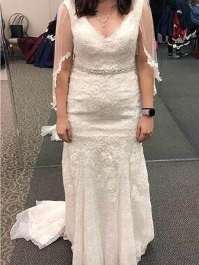 Elegant Lace V-Neck Bridal Gown